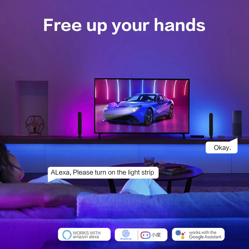 Wholesale Price Living Room Party Computer Game Atmosphere Light USB Outlet Modern LED RGB Table Lamp