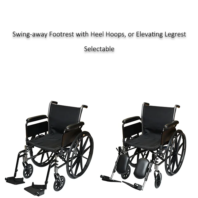 Adjustable Armrest Wheelchair with Height Customization for Enhanced Comfort