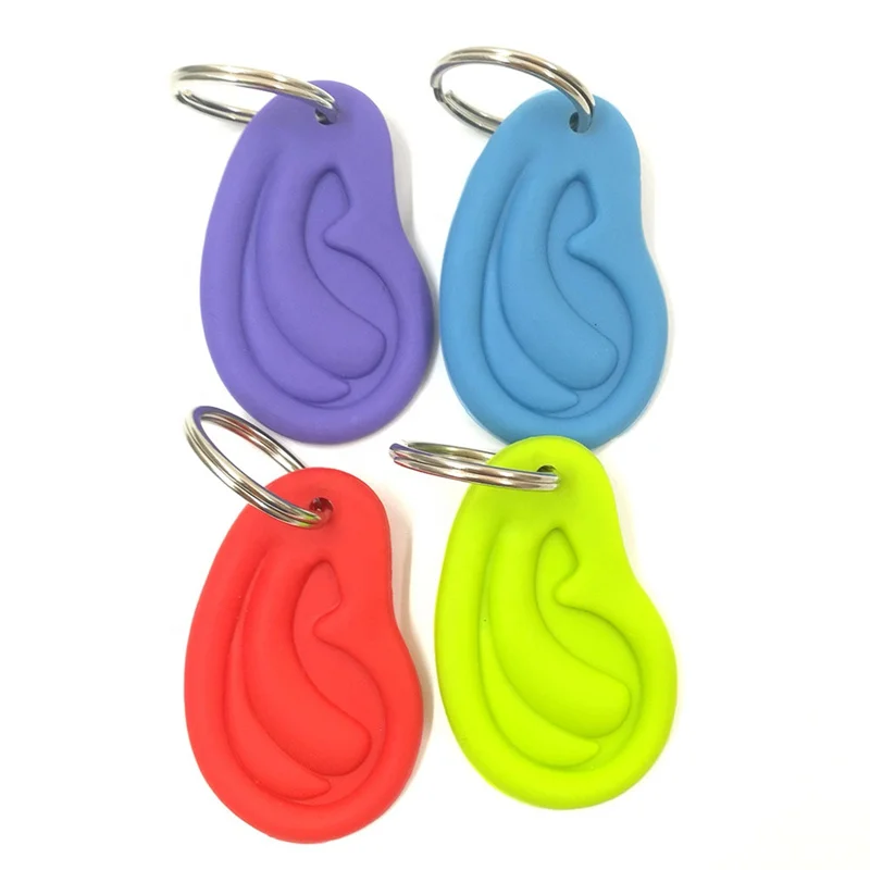 Креативный дизайн, дешевая оптовая продажа, силиконовый брелок в форме уха, брелок, брелок с подвеской