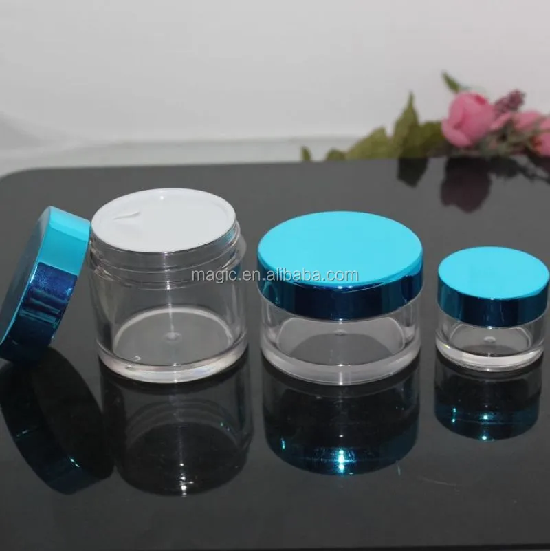 Hot selling round plastic cosmetic containers cream jar