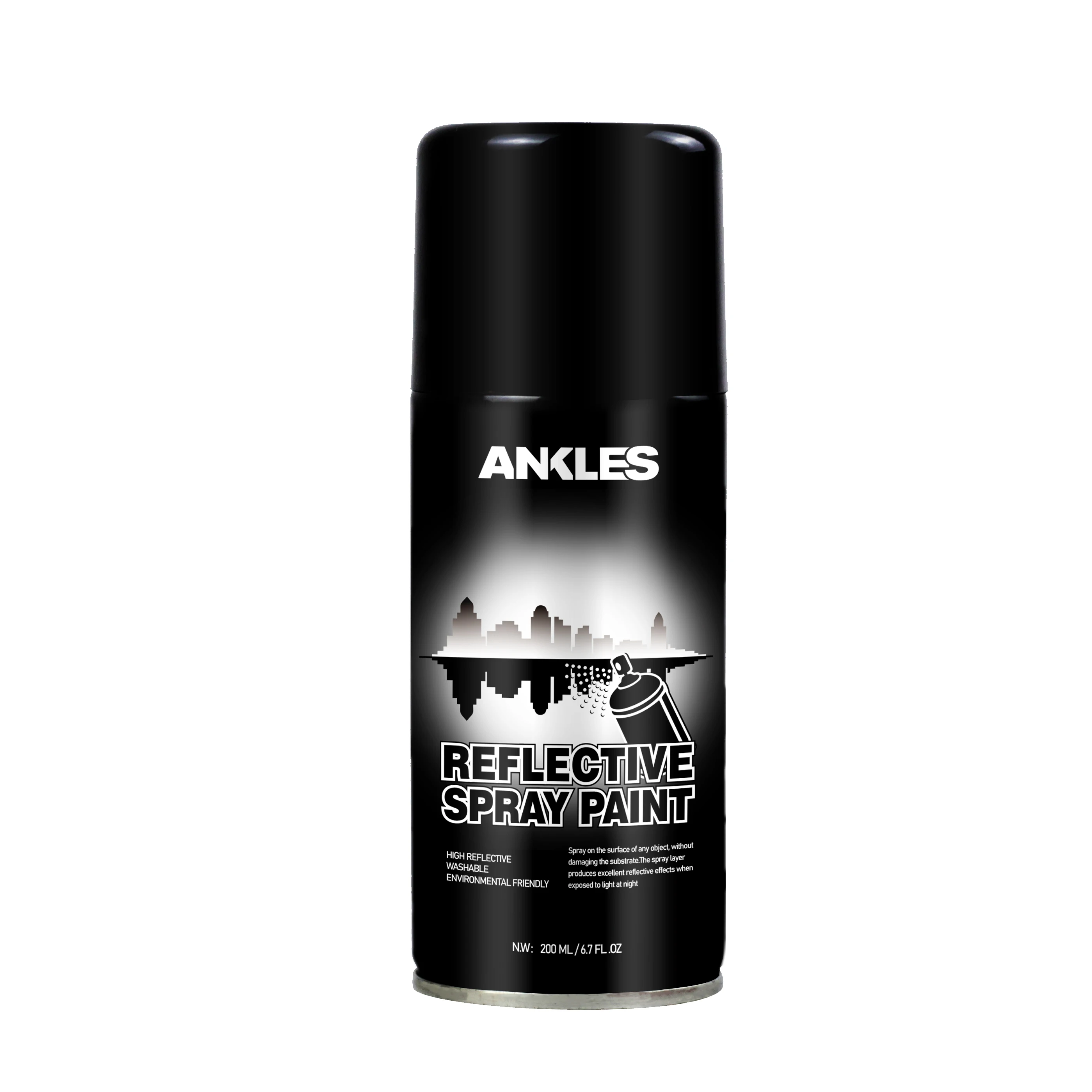 ANKLES 200ml Custom Reflective Spray Life Paint for clothes,shoes,backpacks ,car tyre