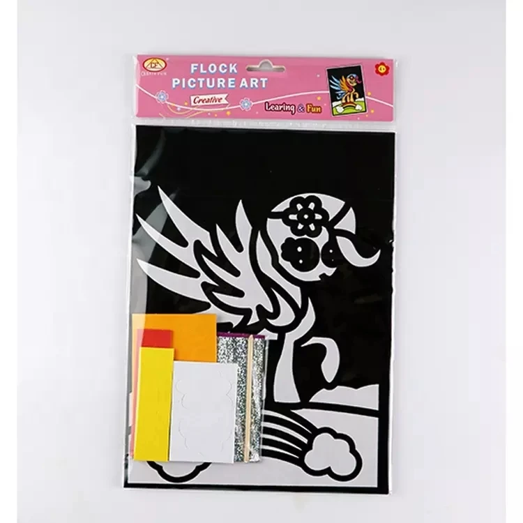 Customized manufacturer supply velvet art DIY 3D art Foam Sticker Foil Fun Craft