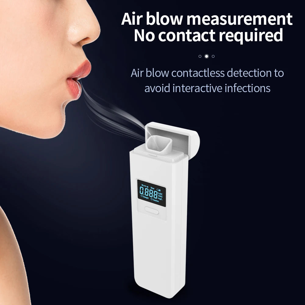 2022 Professional Digital Car Breath Mouthpiece USB Alcohol Tetser