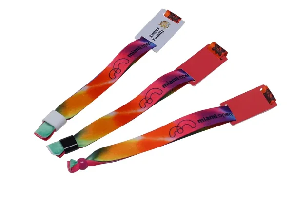 cheap no minimum Custom Vip Party Pass Festival Fabric Wristbands Events Rfid Wrist Band with PVC tag For Concert