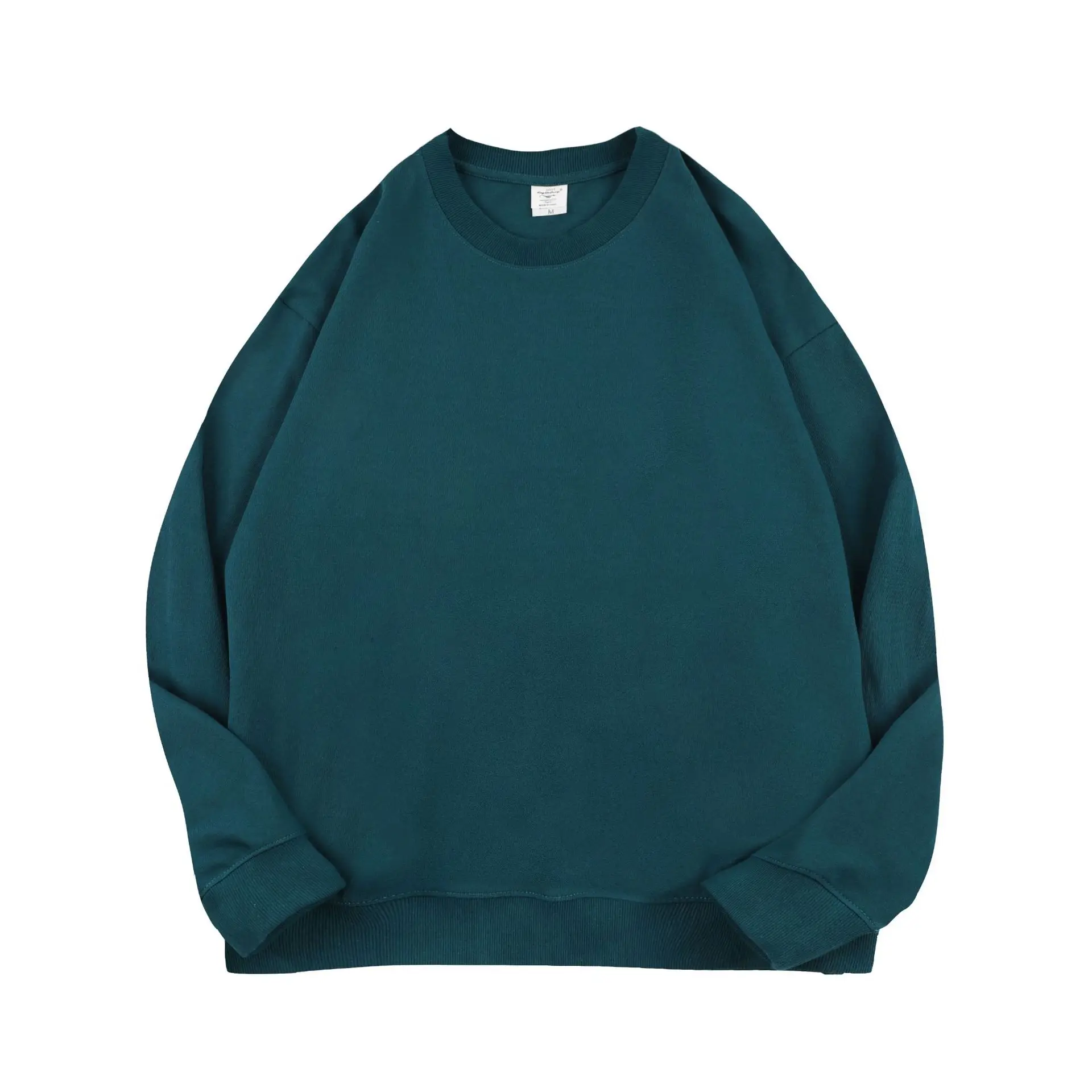 Cheap Price Wholesale Black  Tan Khaki 280 GSM French Terry Mens Crew Neck Sweatshirt