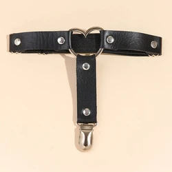 Wholesale Punk Heart Pu Leather Garter Belt Goth Rock Elasticity Body Harness Leg Harness Bondage Belts