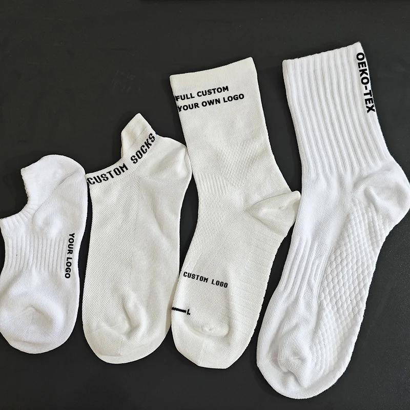 Factory Direct Personalized Logo Ankle Sports Socks Adult Unisex Crew Cotton Athletic Men Socks Custom Logo