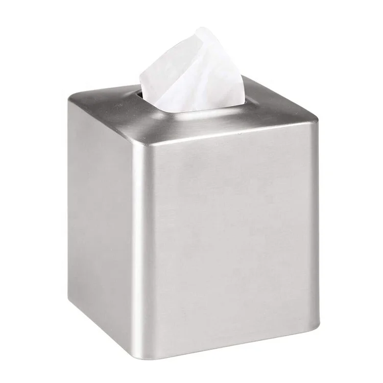 Multifunction Tissue Box Cover Square Metal Desks and Tables Decor Tissue Box