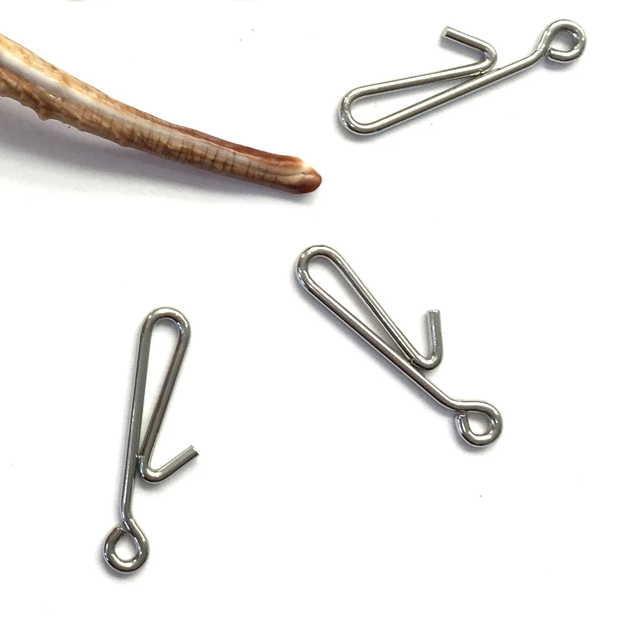 YM2024 HANGING SNAP fishing snap for feeder wire leader nylon wire stainless steel wire leader