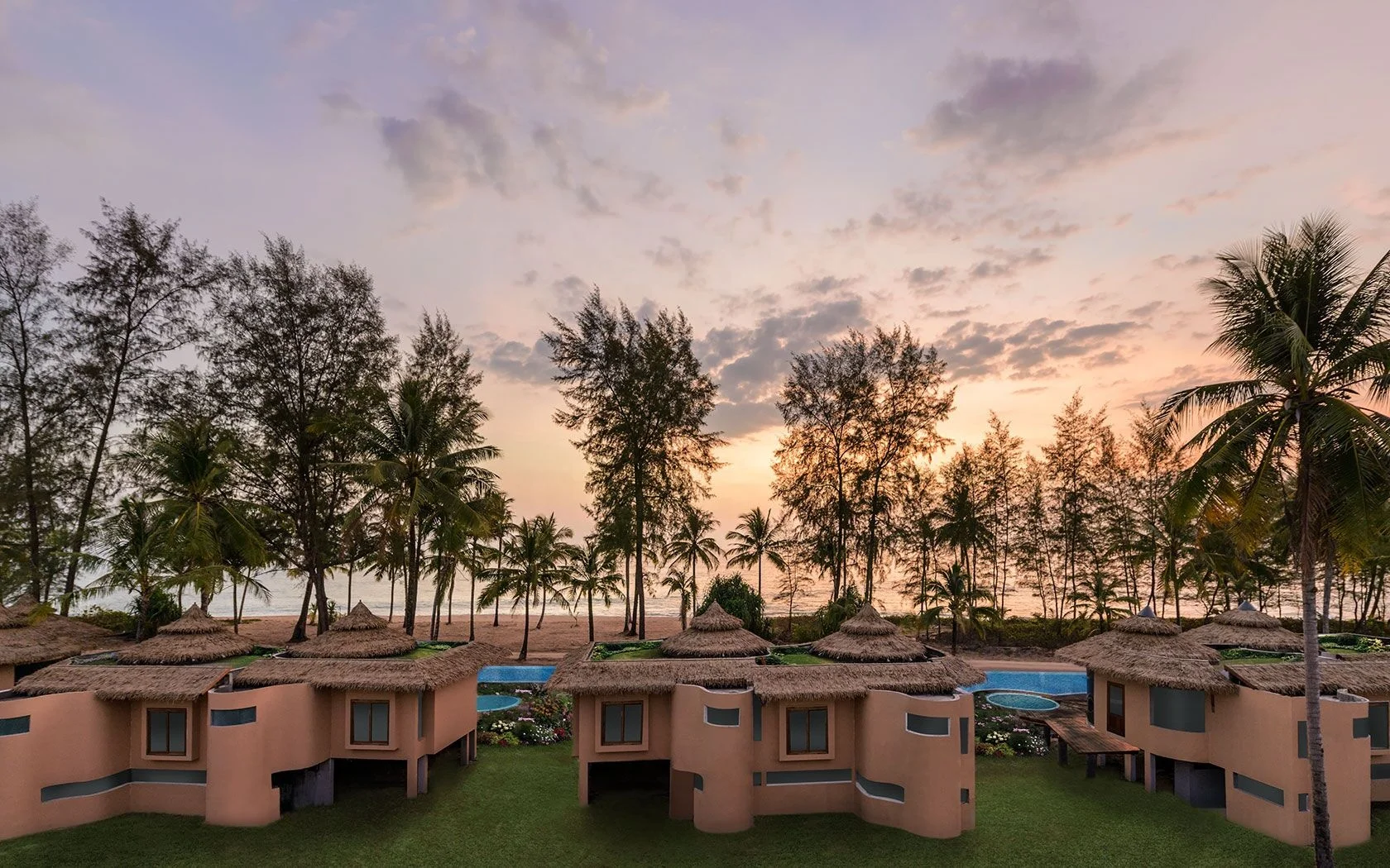 Simple and easyinstallation artificial thatch roof tiles