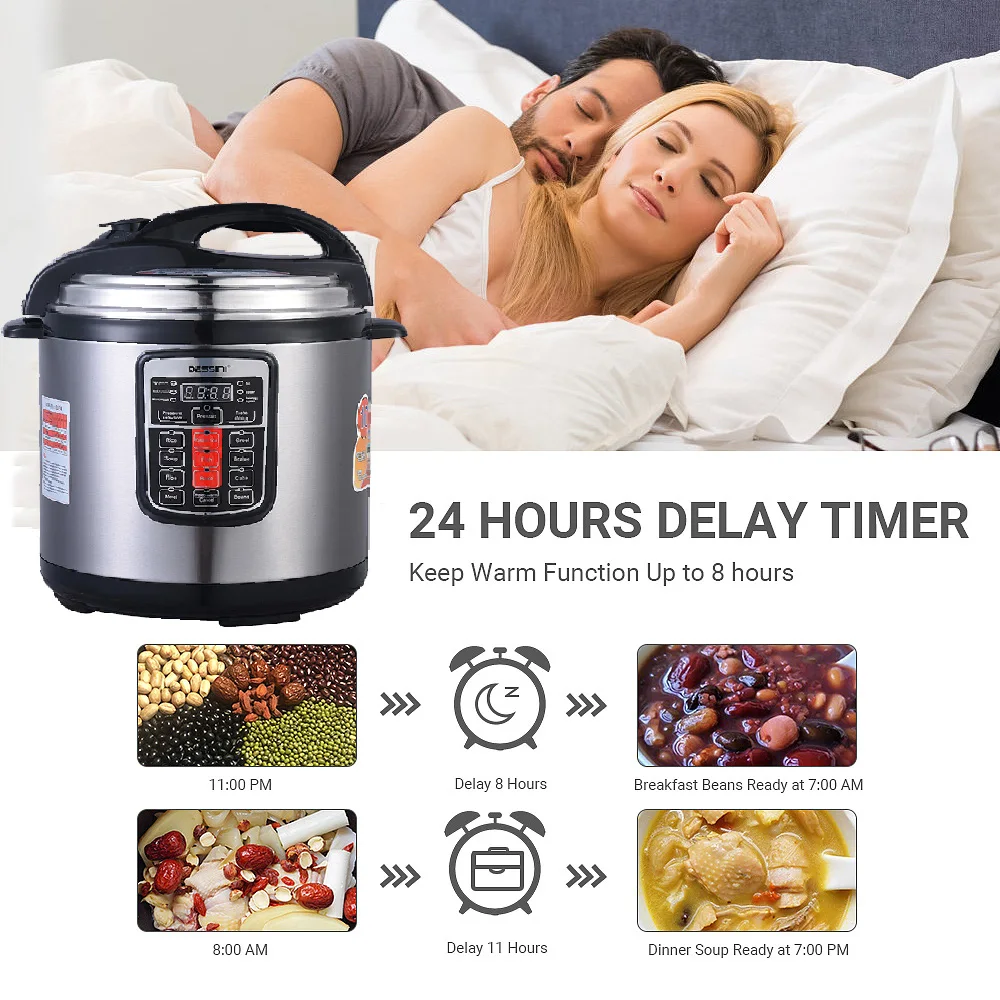 Фабрика 6L 8L 12L Smart Micro-computer из нержавеющей стали умная многофункциональная электрическая скороварка
