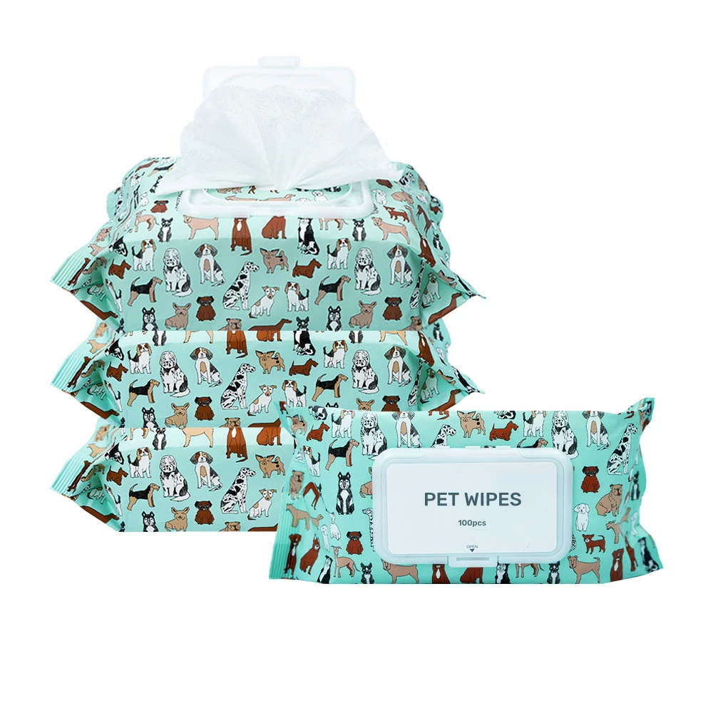 Good quality wholesale hot selling floor cleaning  pet cleansing dog body wipes