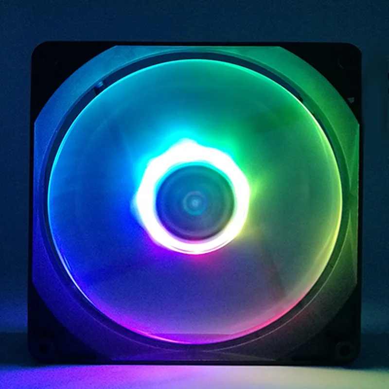 Горячая Распродажа suranus новые продукты 2018 бесщеточный вентилятор 12 В 14025 мм rgb светодиодные вентиляторы постоянного тока охлаждение