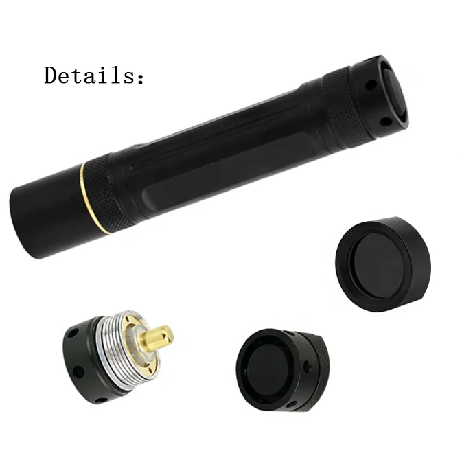Mini UV LED Torch 365nm Black Filter Flashlight with Rechargeable Battery Aluminum Body Currency Detector IP65 Rated