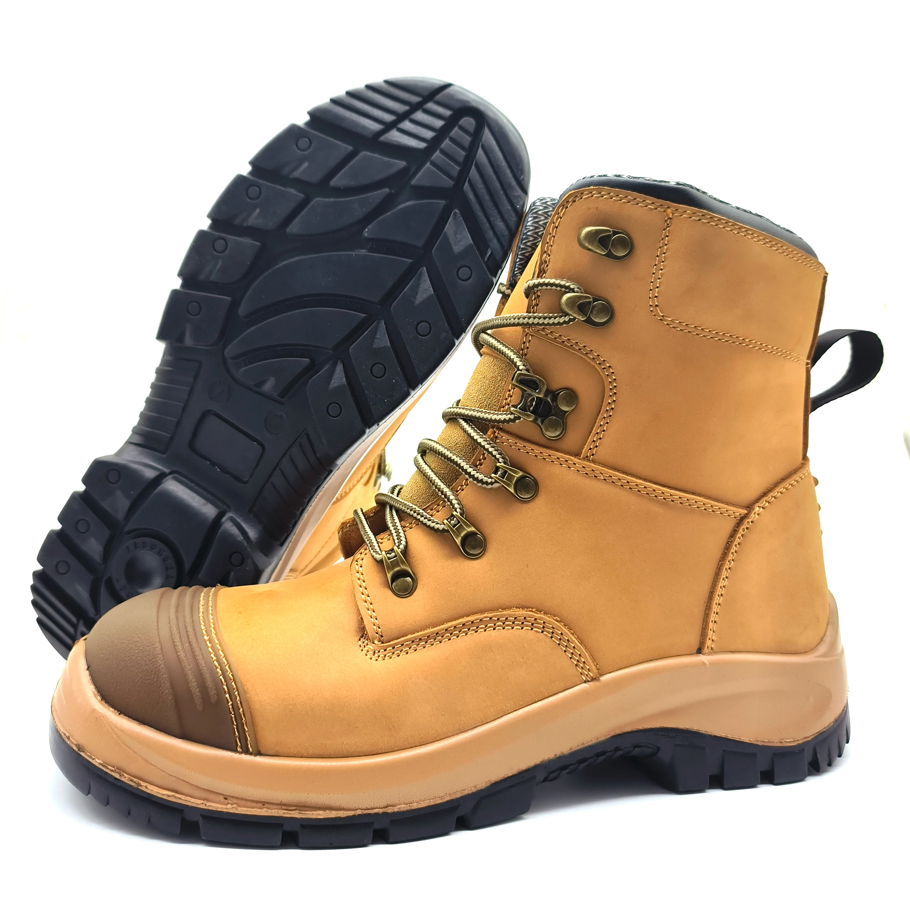 AU safety boots Dual-density PU injection sole TPU toe cap anti smash and anti puncture