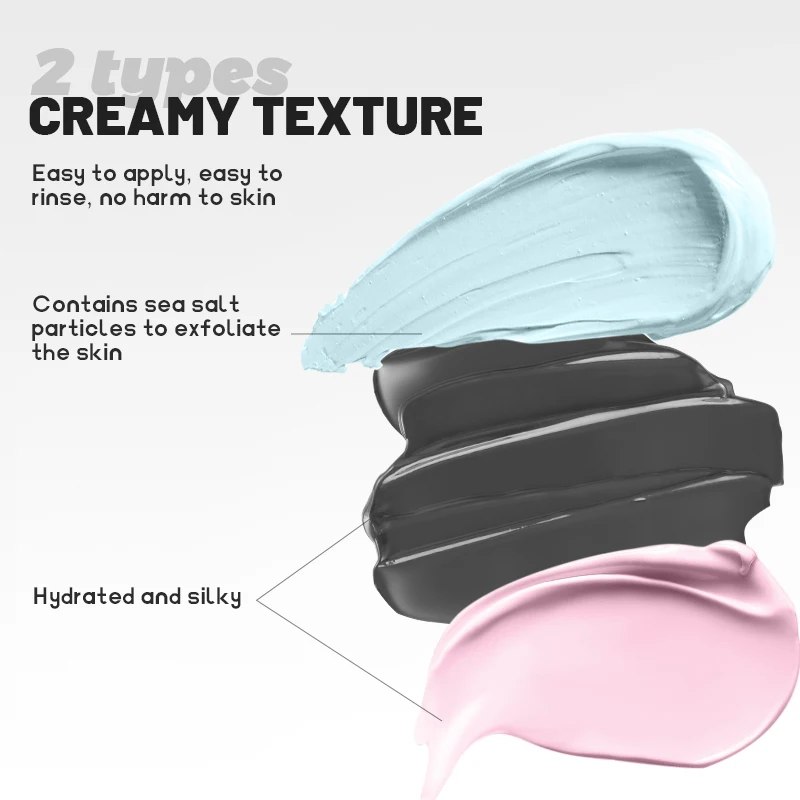 Custom Logo Skin Care Oil Control Volcanic Mud Mask Moisturizing Nourishing Mask Sea Salt Cleansing Mask Makeup Private Label