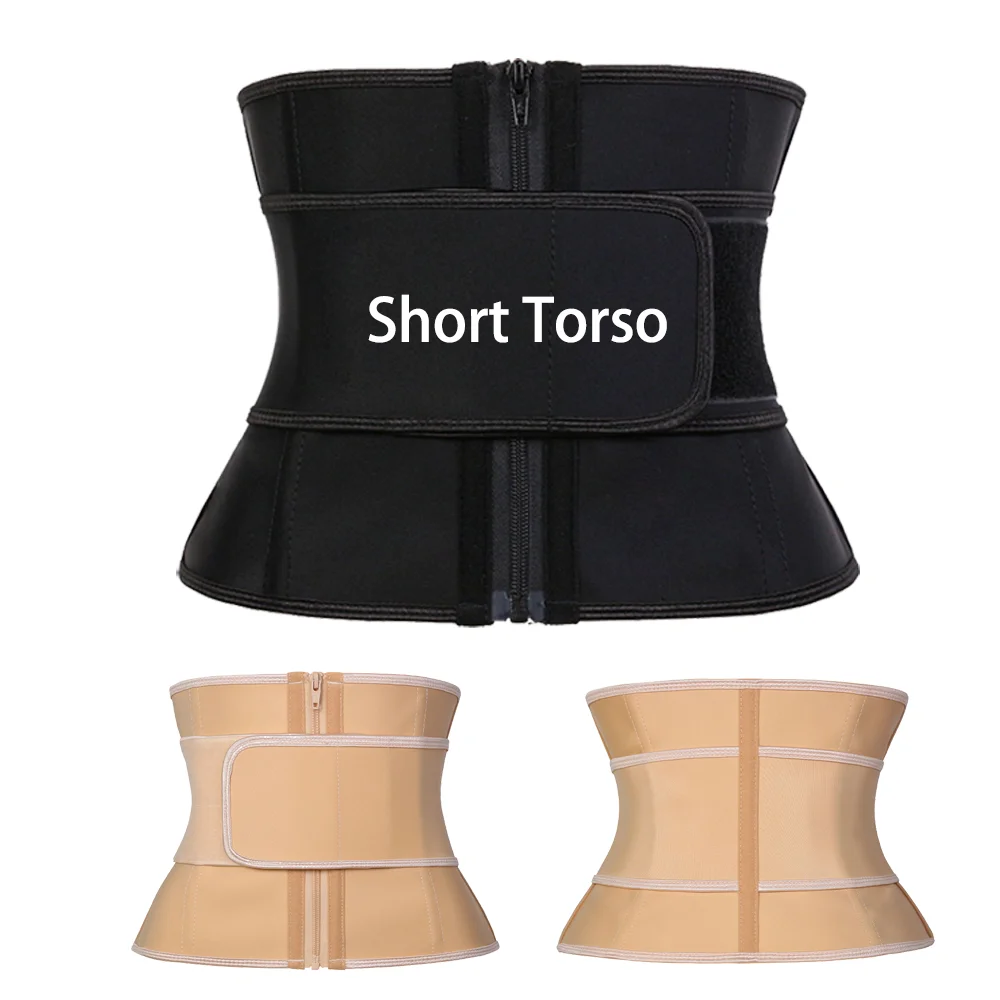 NANBIN 9 inches Short Torso Latex Waist Trainer Belt Corset Women