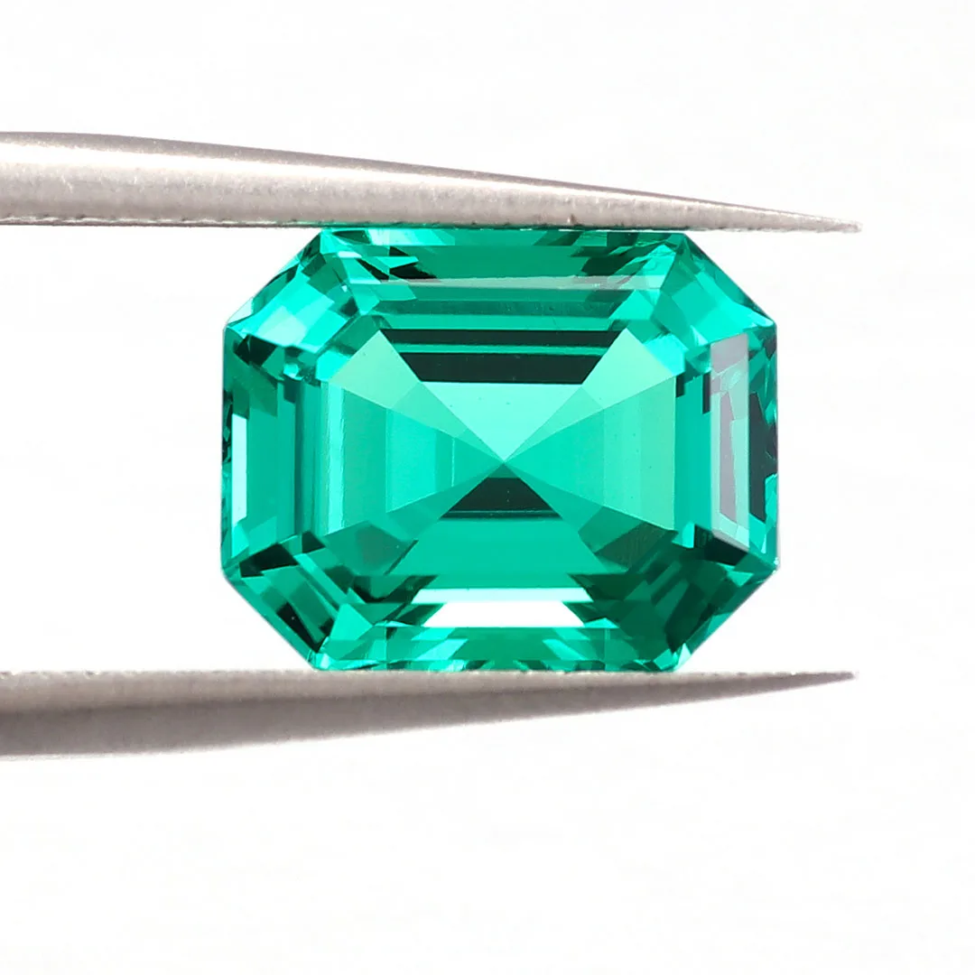 Asscher Emerald stone loose gemstones Columbia 1ct Custom Size Emerald cut Shape synthetic gemstones lab grown emerald