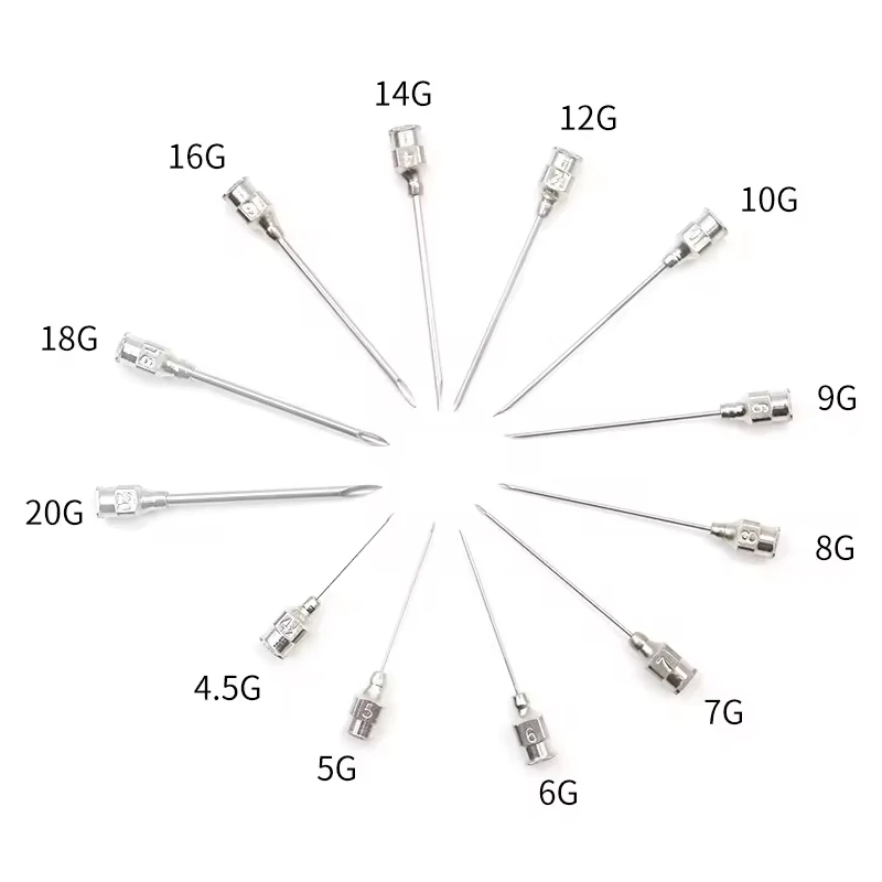 Wholesale Stainless Steel Needle Veterinary Injection Needle Reusable Chicken Farm Luer Lock Veterinary Syringe Needle