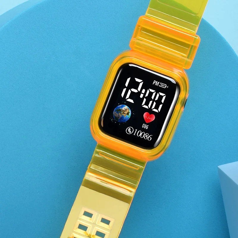 Factory ready stock K10 fashion transparent strap big led bracelet wrist watch styles led sport digital electronic watch