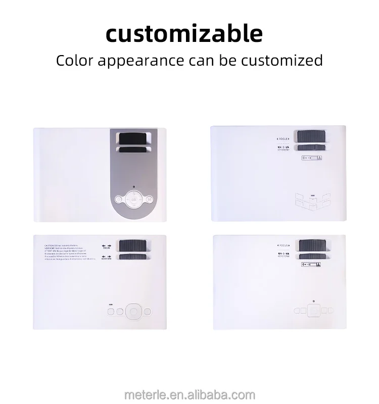 Mini Projector Naitve 720P Support Full 1080P Display and 120' Large Screen Portable Video Projector