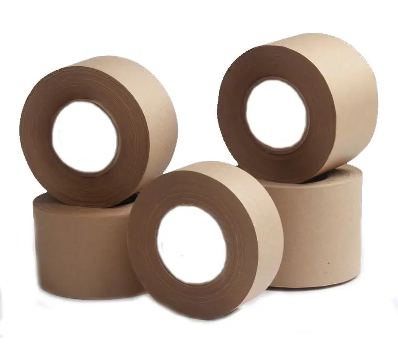 Skillful Manufacture Reinforced Gummed Kraft Paper Tape Logo Water Activated Paper Tape