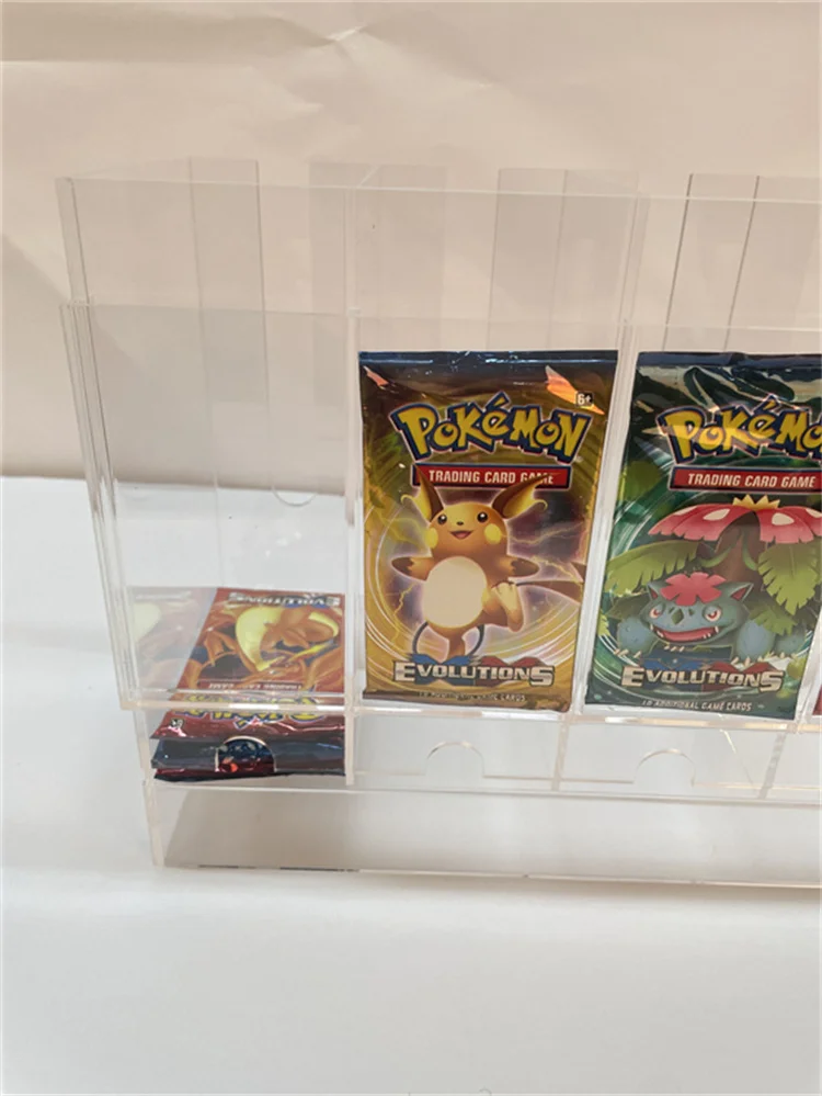 Acrylic Booster Pack Dispenser 6 Slot TCG Packs Booster Cards Pack Dispenser