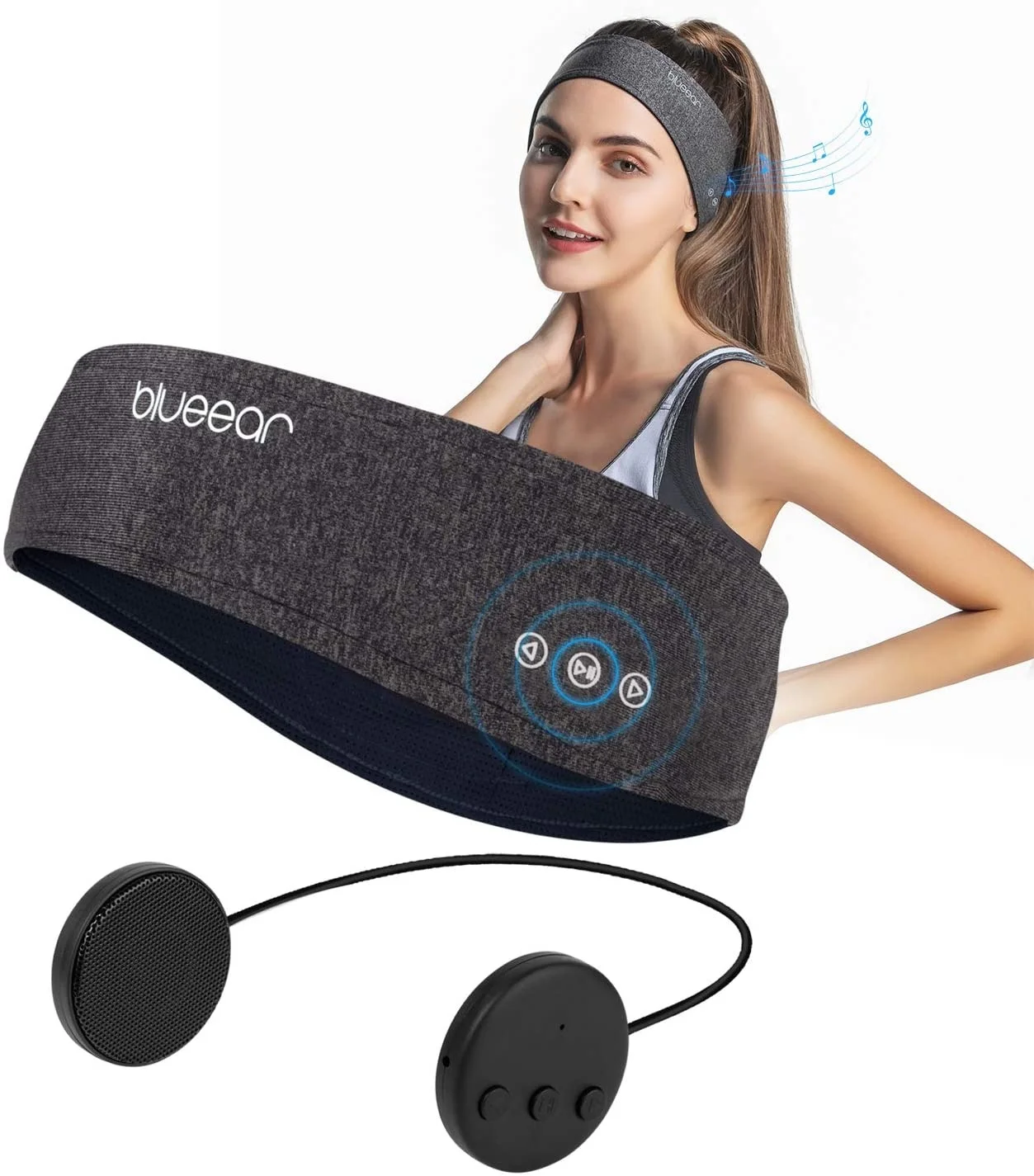 Blue tooth Headphones Eye Mask Sleep Headband Wireless V5.0 Sports Headband with Thin Stereo Speaker for Running and Sports