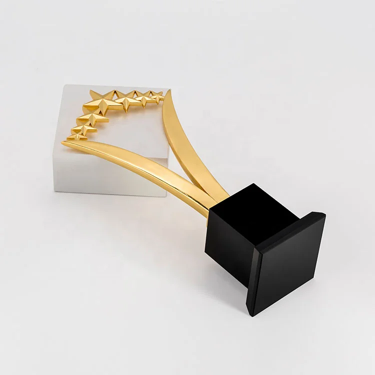 High Quality Gold silver bronze metal customized trophy with personalized logo engraved