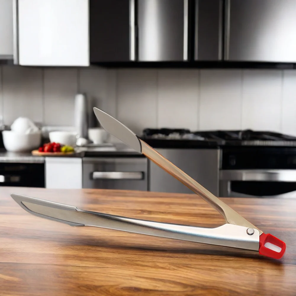 2024 New Design Kitchen Tongs Stainless Steel Silicone Anti-Scratch Steak Tweezers Utensils Kitchens Tool