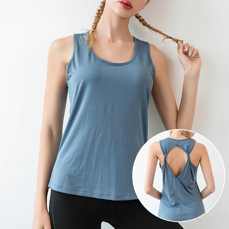 
Woman High Quality Crop Sexy Yoga Athletic Racerback Fitness Tank Top 