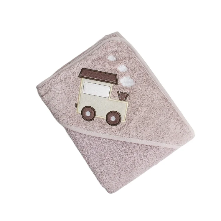 Lovely Cute Animal Embroidered Hooded Bath Shower Swim Beach Towel For Kids Babys Hooded Towel