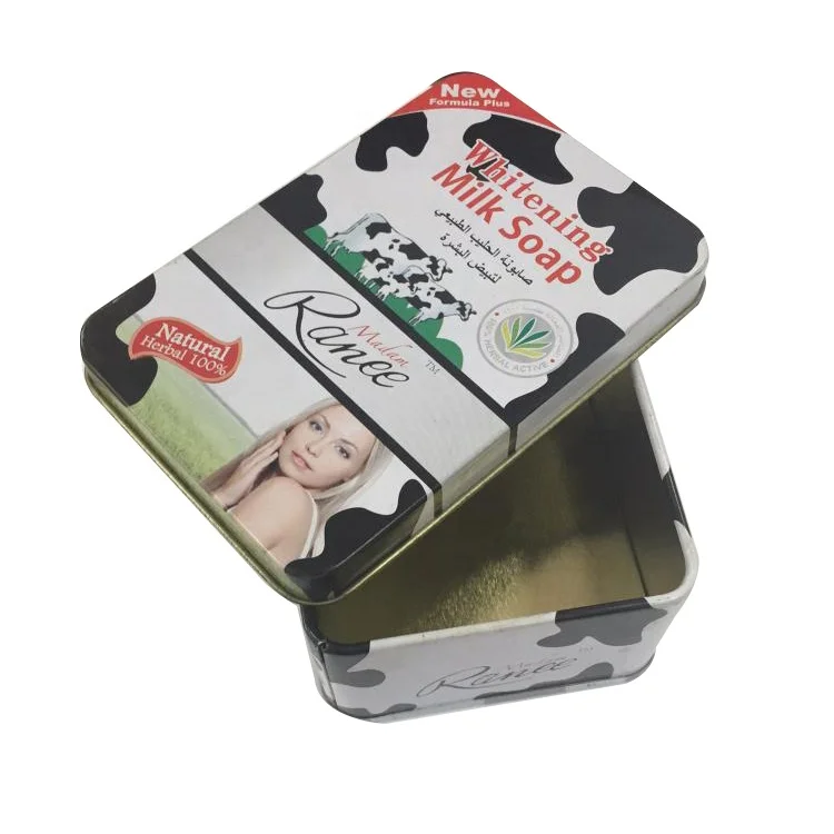 Rectangular Play Card Tin Box Empty Tin Cans Sale for Soap with A Lid