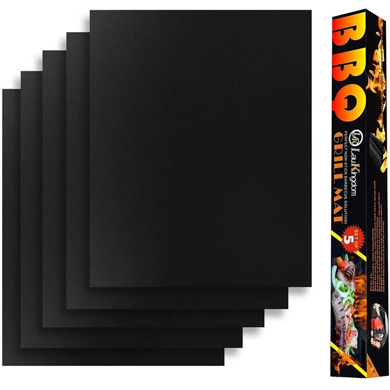EXW price Hot Easy-Clean 100% Non Stick Reusable Ptfe BBQ Fire Proof Grill Mat