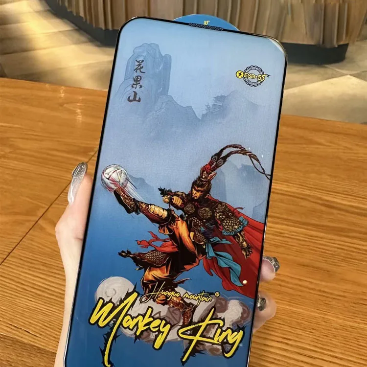 Premium Monkey King ESD  anti-static/anti dust screen protector  tempered glass for iphone 15 14 13 12 11 pro max XR XS MAX