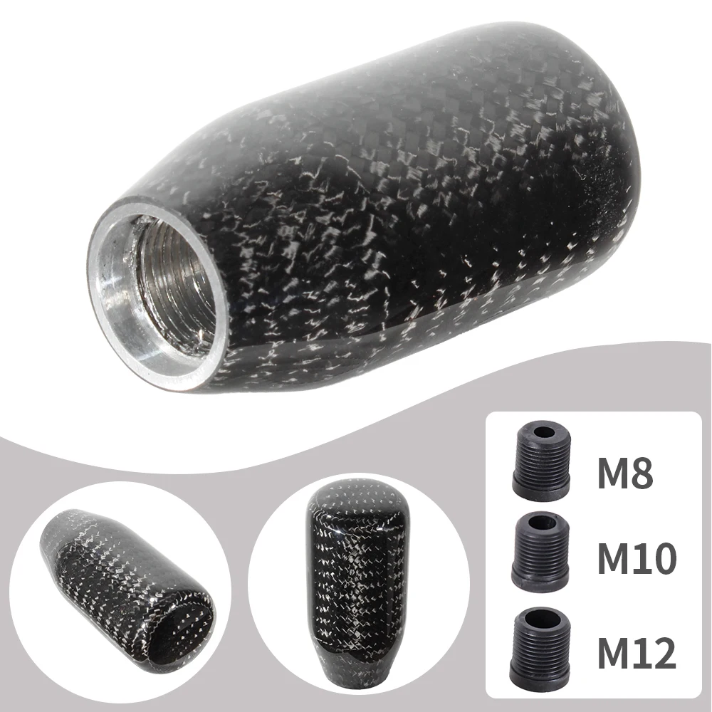 Universal Manual Automatic Car Racing Long Carbon Fiber Shifter Lever Gear Shift Knob Customs Shift Knobs