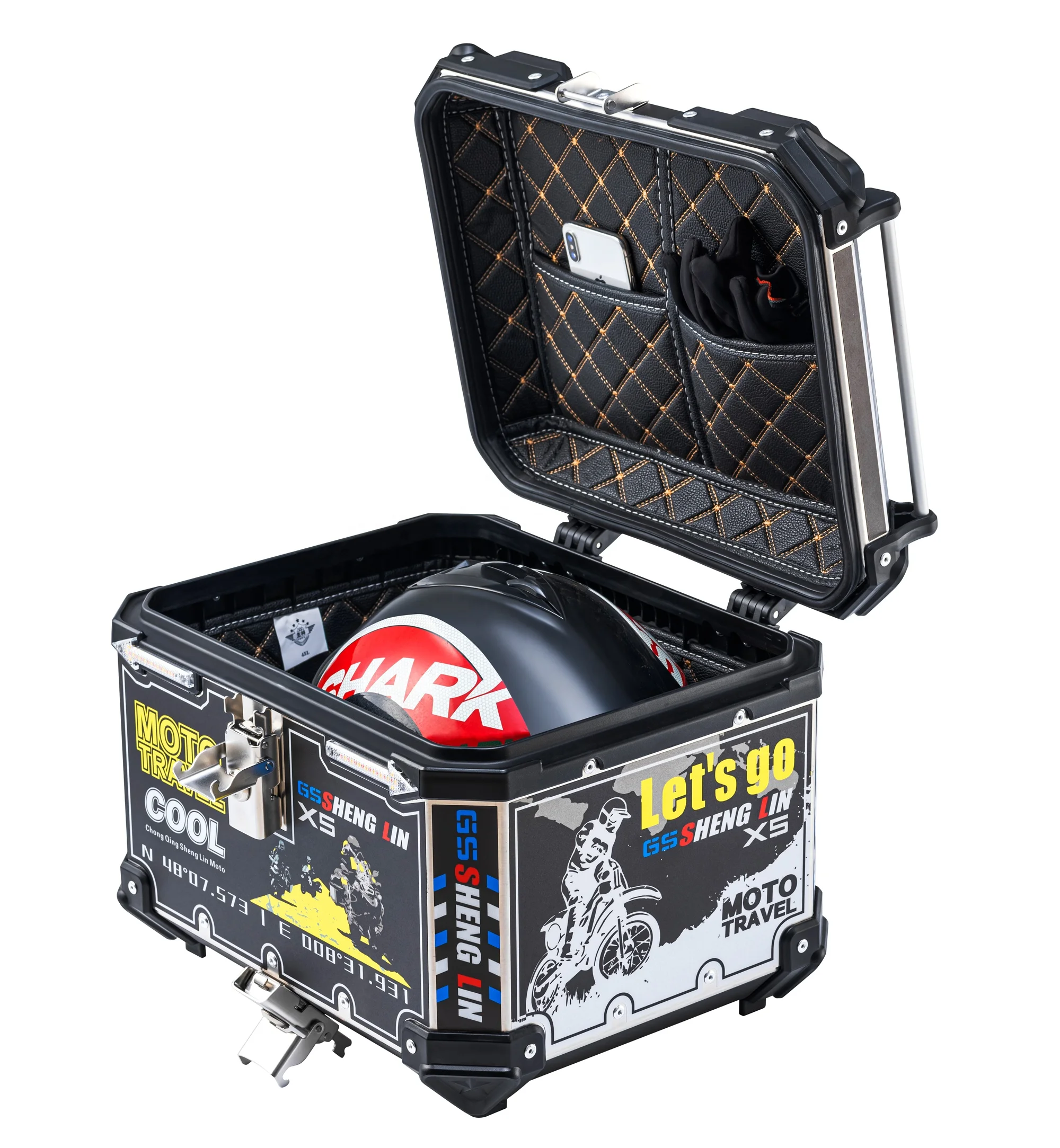 
SHENGLIN 45L Aluminum motorcycle tail box top case for BMW 