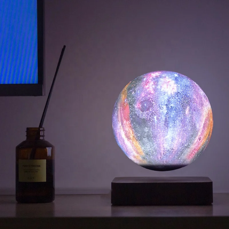 Magnetic Levitation Dropshipping 3D Printing Galaxy Night Light Rechargeable Touch Remote Controller 16colors Galaxy Room Light