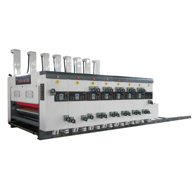 YSF-D High Performance Product Automatic Pizza Box Making/ Cardboard Printing  Machine With Slotter Die Cutter Machine