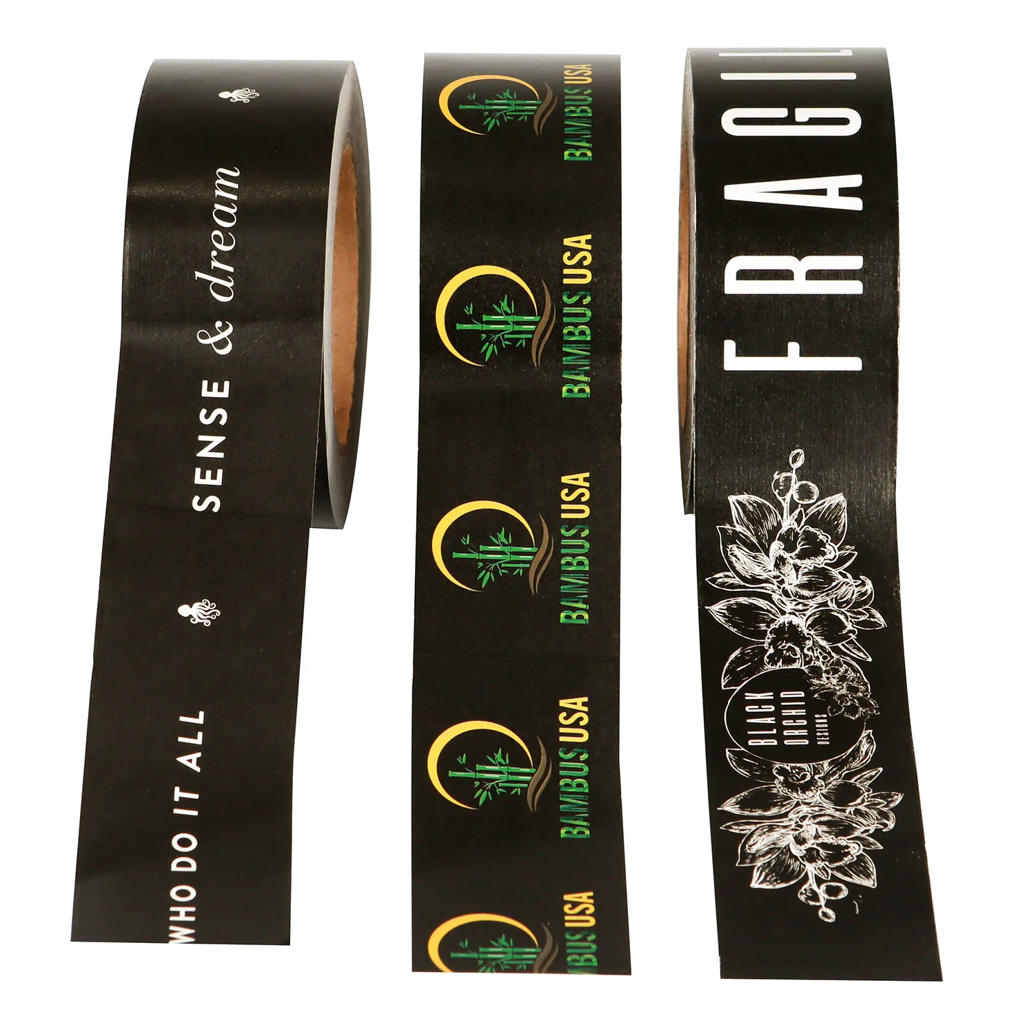 Biodegradable eco water activated  adhesive kraft paper packing tape cinta de embalaje adhesive shipping tape