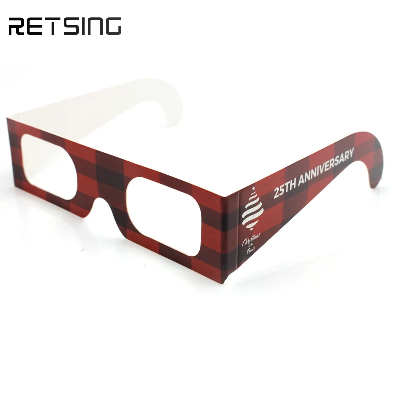 
Paper Cardboard 3D Chromadepth Glasses with Custom Printing 
