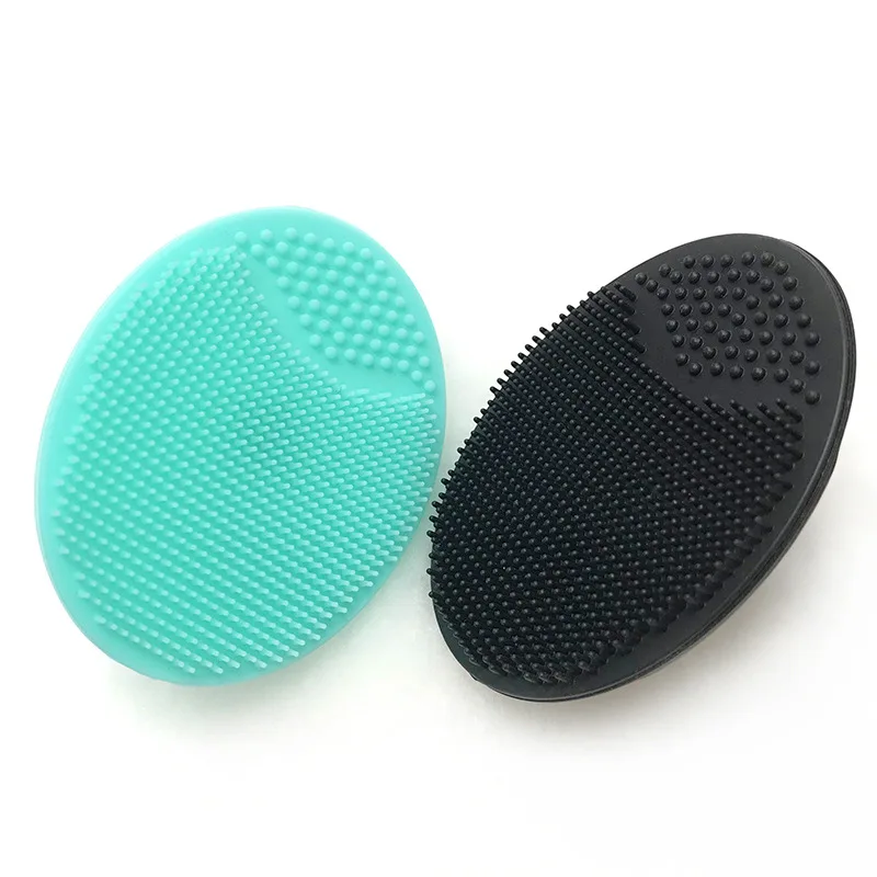 Silicone Oval Facial Brush Massage Pore Cleaning Facial Brush Baby Small Size Facial Brush