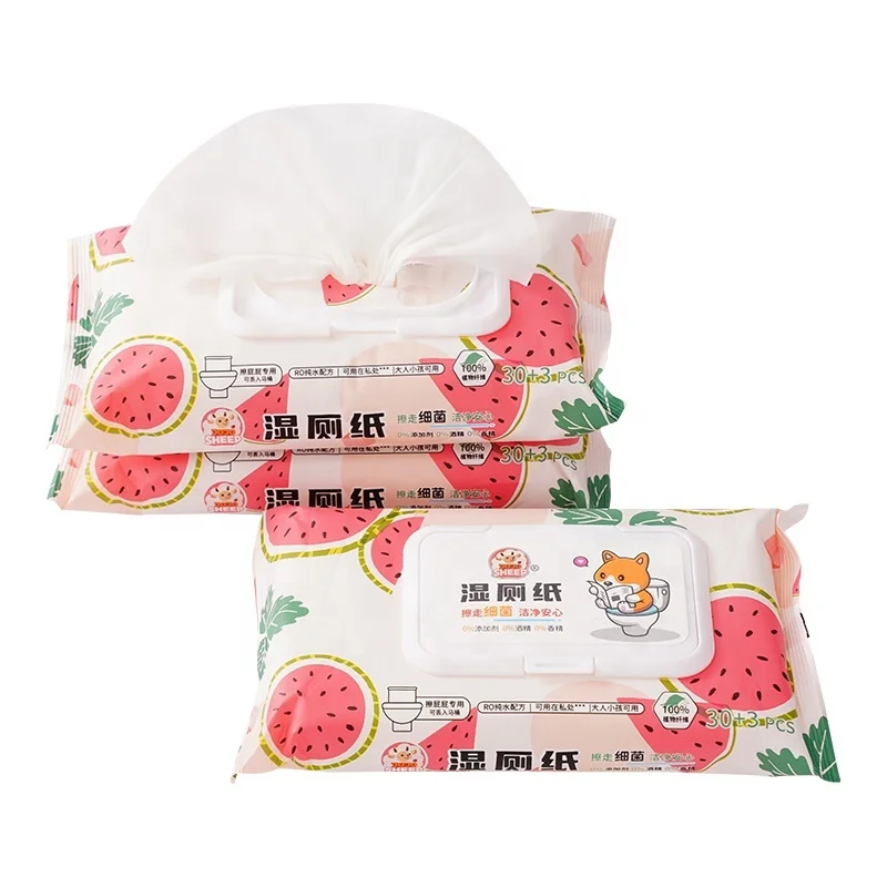 Wholesale Price Custom Your Own Biodegradable Soft Toilet Wet Paper Wipes Tissue Flushable Toilet Wet Wipes