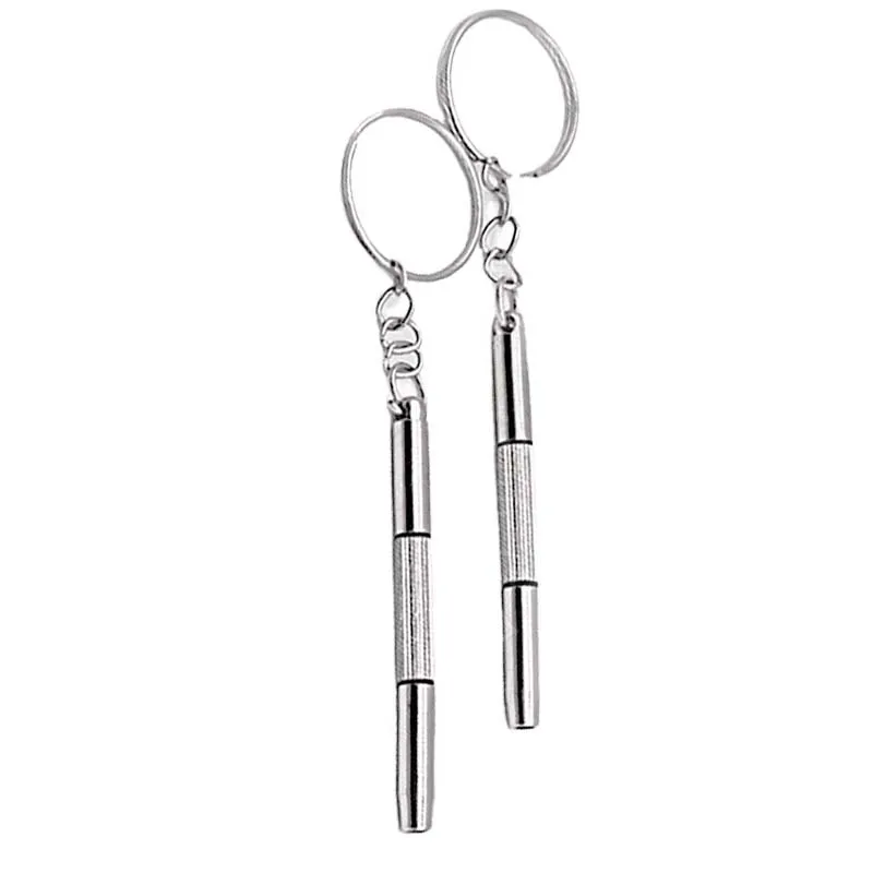 Wholesale High Quality 3 In 1 Mini Portable Plastic Non Slip Handle Multifunction Keychain Eyeglass Screwdriver For Glasses