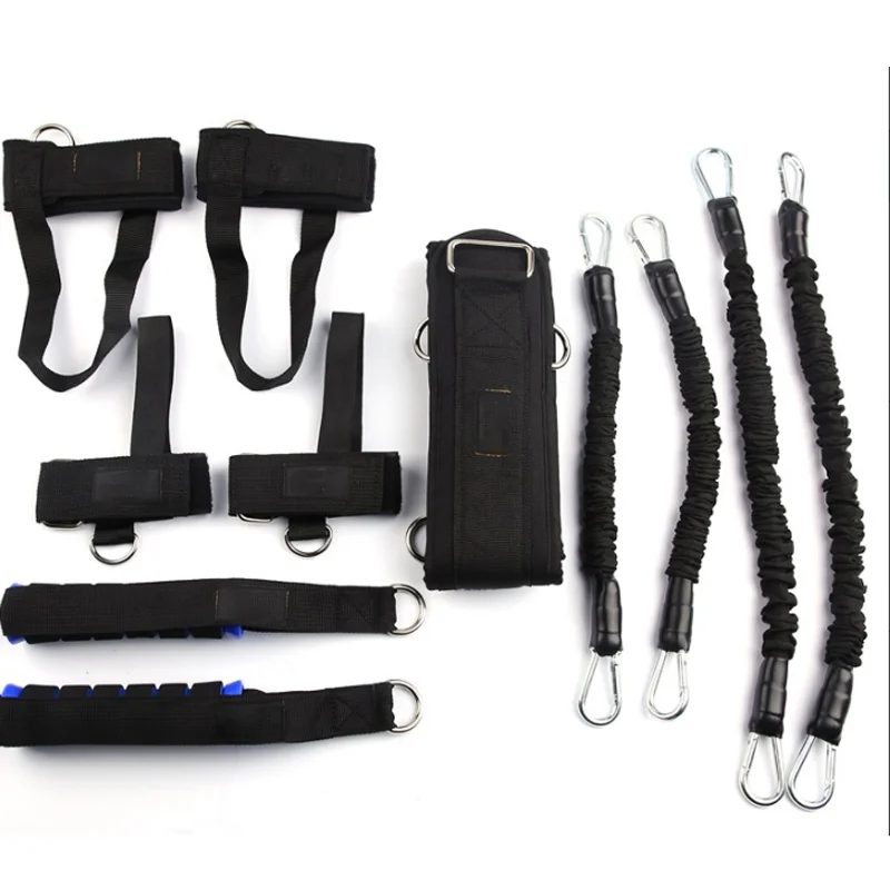 Fitness Leg Strength and Agility Foot Bounce Vertical Jump Trainer Boxing Resistance Band With Fitness Belt for Muay Thai