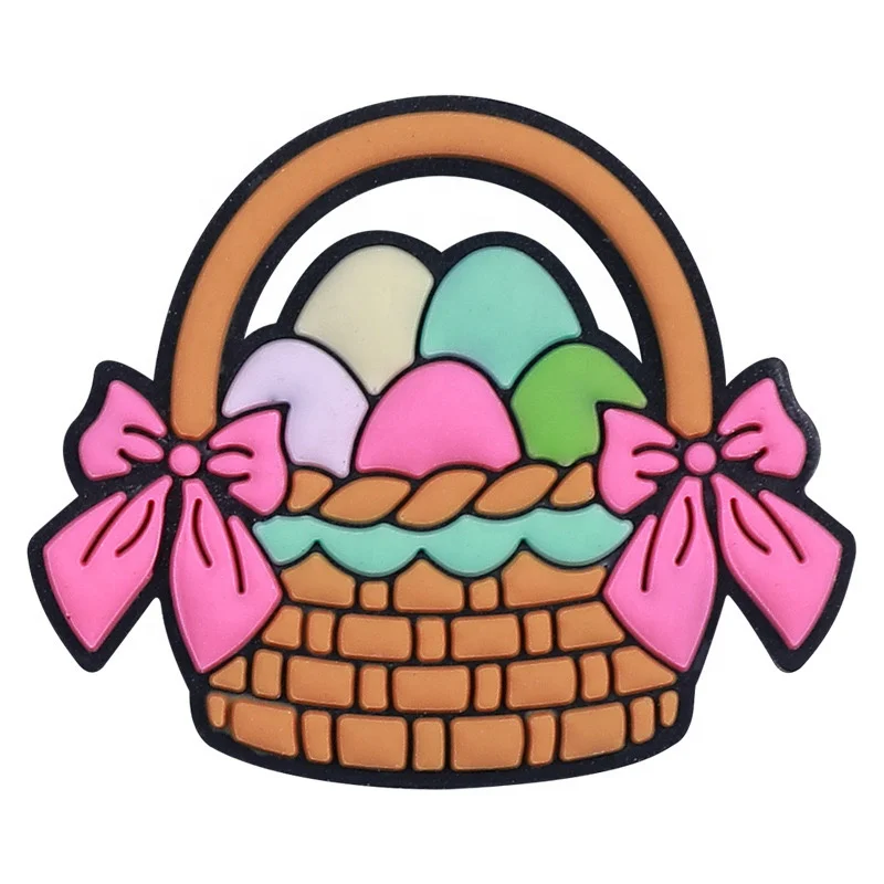 Wholesale manufacturer bpa free food grade rabbit egg flower pot easter silicone focal beads for pens