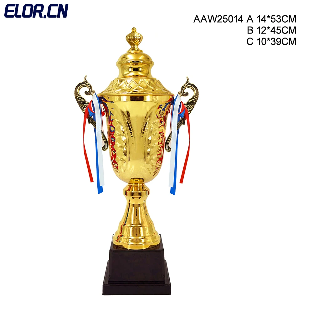 ELOR Custom Golden Soccer Trophy Cup Metal Award Manufactures Wholesale Best Price