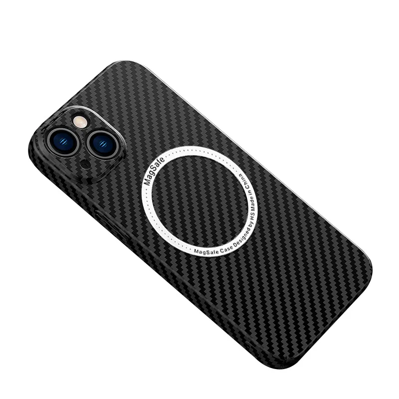 Suitable for iPhone13ProMax carbon fiber phone shell iphone 12 all-inclusive Magsafe magnetic protective case