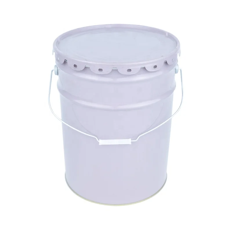 20 liter Conical White Coating Flower Lid Paint Pails Empty tinplate 5 gallon Metal Bucket