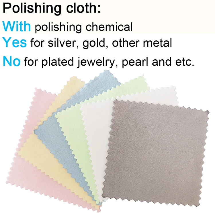 Custom Logo Microfiber Jewelry Polishing Cloth Jewelry Cleaning Cloth for Sterling Silver Gold Jewelry Cloth
